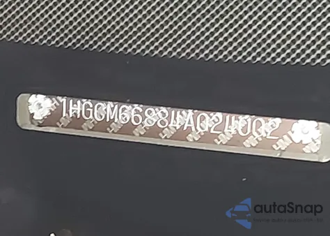 2004 Honda Accord 3.0 Ex из США, поврежденный, VIN 1HGCM66884A024002